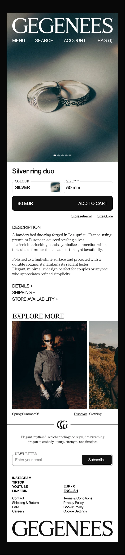 Arthur Barat — GEGENEES Concept - Work in Progress v0.9 : Homepage PC et MB