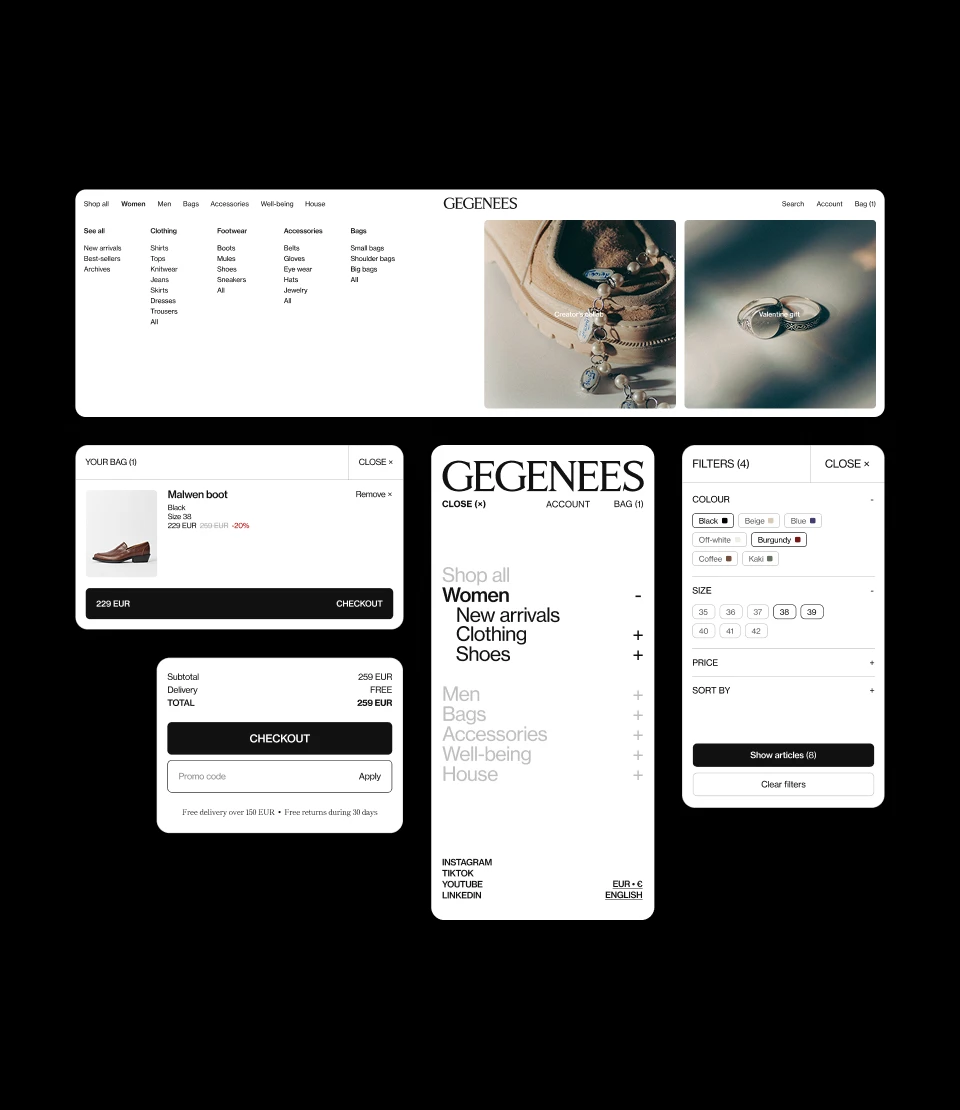 Arthur Barat — GEGENEES Concept - Work in Progress v0.9 : Homepage PC et MB