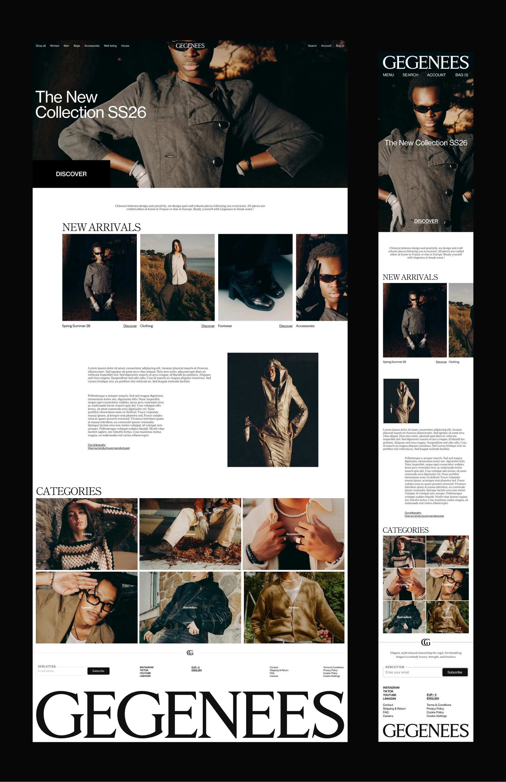 Arthur Barat — GEGENEES Concept - Work in Progress v0.9 : Homepage PC et MB